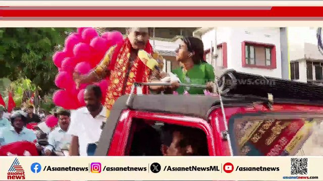 സ്റ്റാർട്ട്, ആക്ഷാൻ പറഞ്ഞ് മുന്നണി; LDF സ്ഥാനാർത്ഥിയായി സുധീർ കരമന, റോഡ് ഷോ ആരംഭിച്ചു