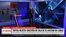 Toffoli teria rejeitado sugestão de Lula para se afastar do cargo