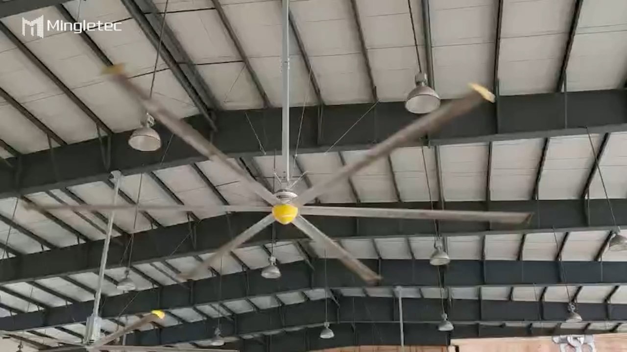 Mingletec Hvls brushless DC motor Industrial ceiling fan #mingle #hvls #brushless #industrial #ceiling #fan #ventilation #manufacturer #highquality #aircooler #heavyduty #bldc #fyp