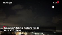 İran'ın İsrail'e fırlattığı misilleme füzeleri böyle görüntülendi