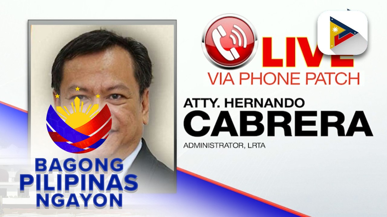 Panayam kay LRTA Administrator Atty. Hernando Cabrera ukol sa pagpapatupad ng 50% discount sa LRT-2 at ang paghahanda sa nalalapit na #SemanaSanta2026