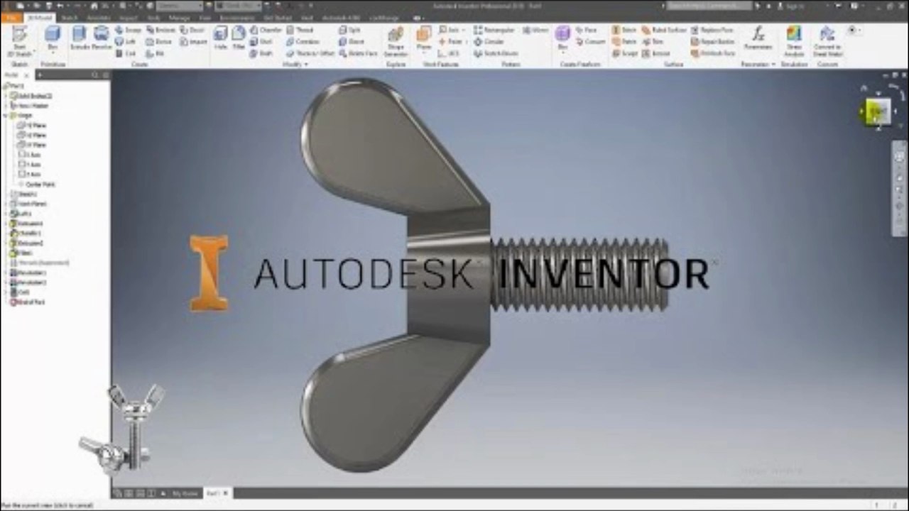 Autodesk Inventor - Modelado /Perno perforado
