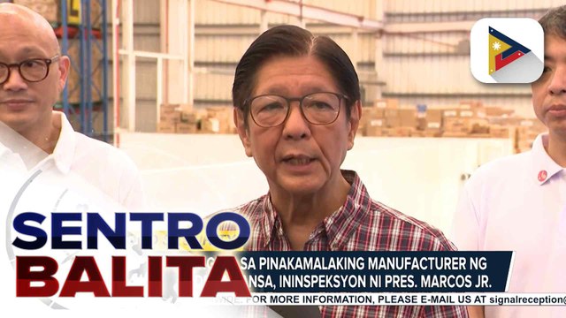PBBM, muling tiniyak na sapat ang supply ng pagkain sa bansa; warehouse ng isa sa pinakamalaking manufacturer ng canned goods, ininspeksyon ng Pangulo | ulat ni Cleizl Pardilla