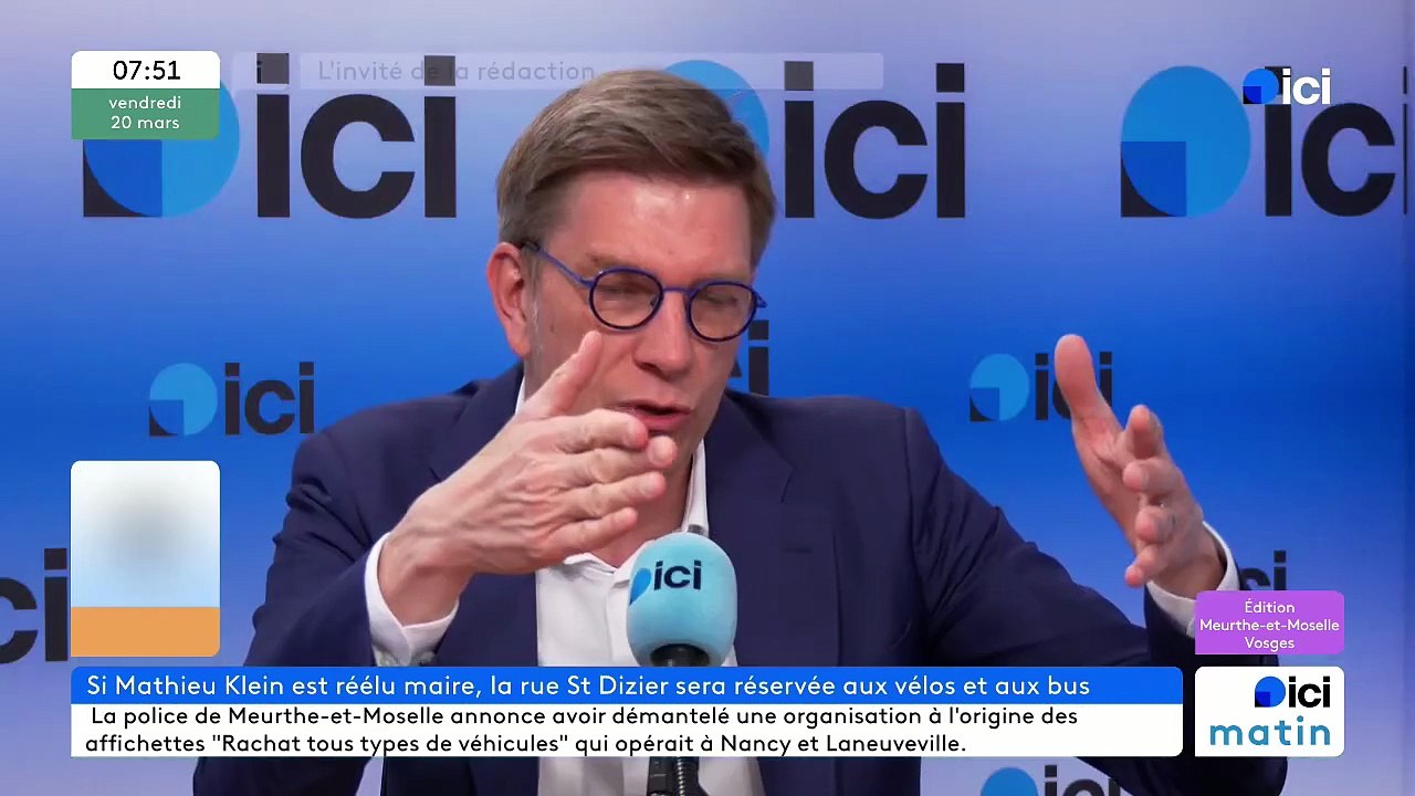 Municipales 2026 à Nancy : Mathieu Klein, invité d'ICI Lorraine