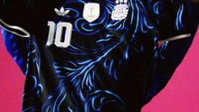Presentación de la camiseta alternativa de la Selección argentina