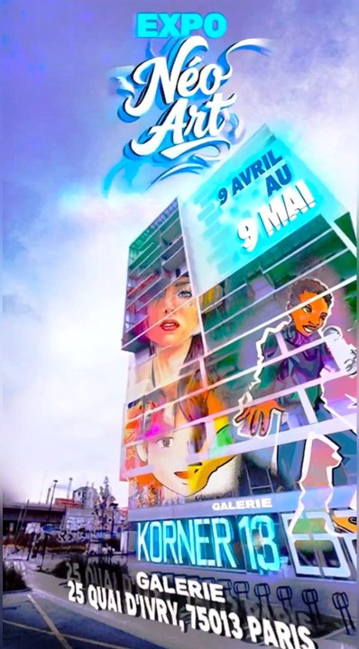 Rendez vous le vendredi 10 avril de 19h à 22h30 à la galerie Korner 13, 25 quai d'Ivry 75013. Exposition du 9 avril au 9 mai, ateliers pendant le mois et pleins d'autres surprises. Avec Fenom , Crea Mag et Barth Le Sablier du collectif Neo Art ⏳️🎨  🔥