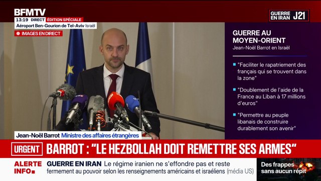 Guerre au Moyen-Orient: Il n'y a pas de sortie de crise de court terme évidente à la confrontation régionale en cours , reconnaît Jean-Noël Barrot