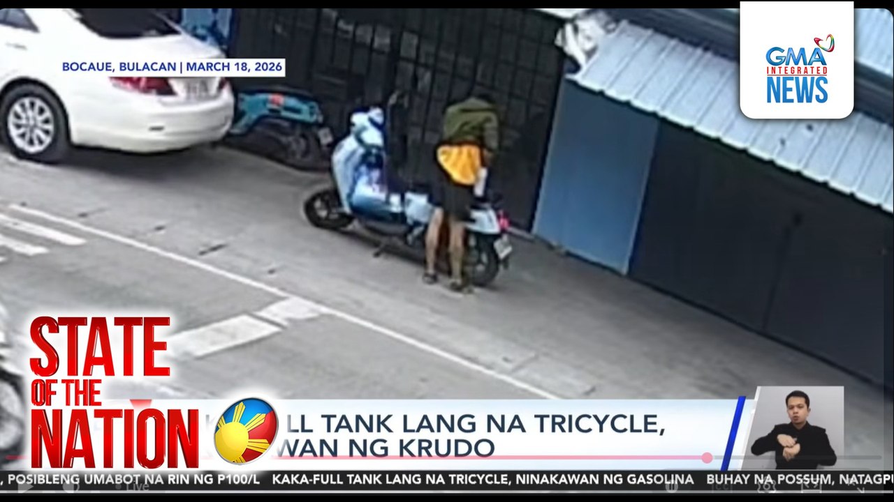 Kaka-full tank lang na tricycle, ninakawan ng krudo | SONA