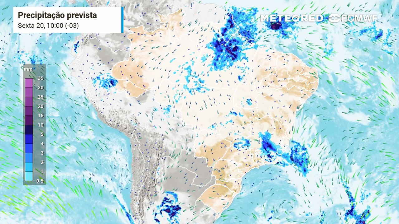 Sexta-feira, 20 de março: Duas frentes frias atingem o Sul do Brasil nos próximos 3 dias