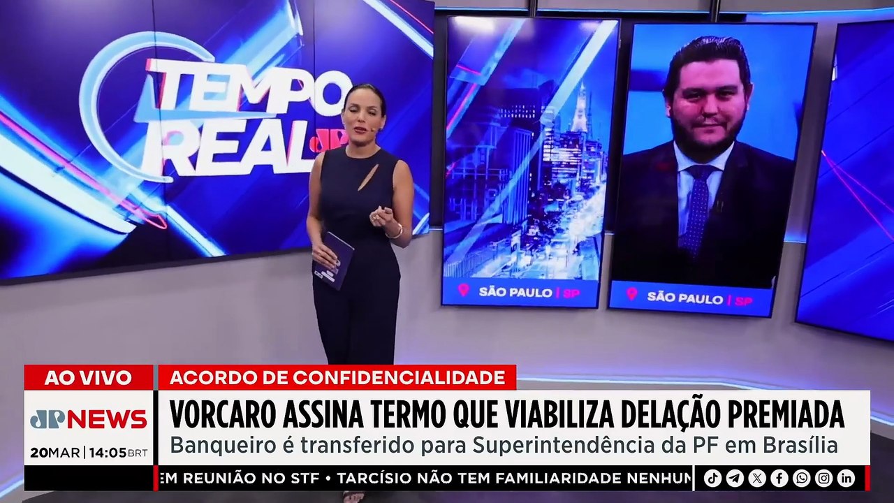 Caso Master: Daniel Vorcaro assina termo com PGR e PF que viabiliza delação premiada | TEMPO REAL