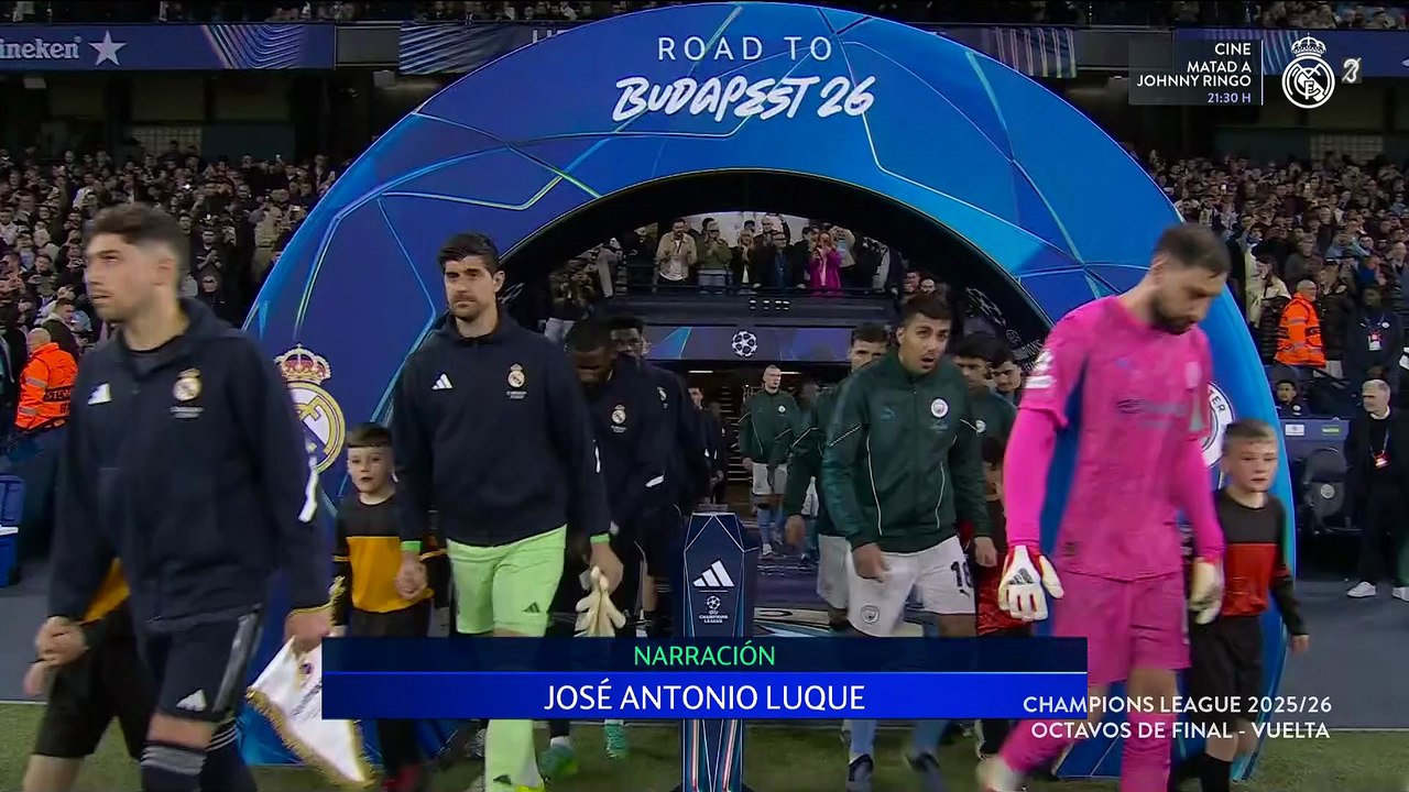 Manchester City 1 vs Real Madrid CF 2 partido de vuelta de los octavos de final de la UEFA Champions League 2025 2026 marzo