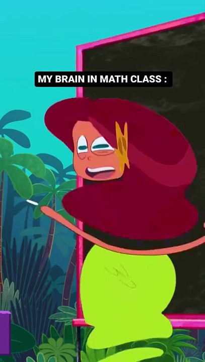 Literally My Brain in Math Class! 😭🧠🏃‍♂️ Relatable Cartoon Funny!