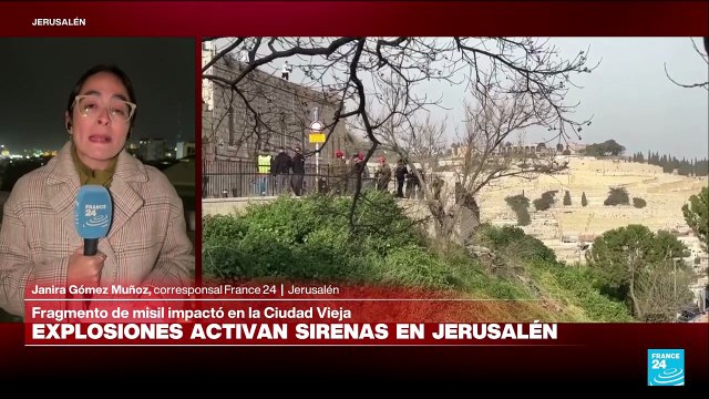 Restos de misil caen en Ciudad Vieja de Jerusalén; Irán amenaza a funcionarios de Israel y EE.UU.