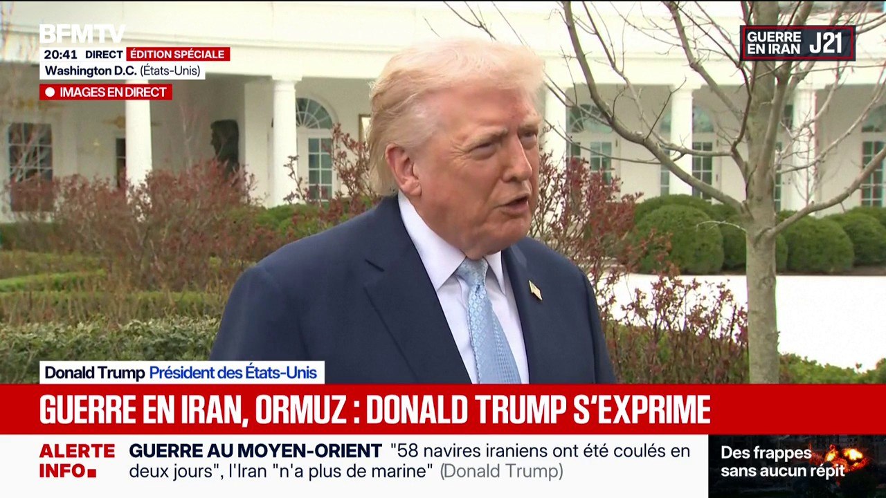 Guerre au Moyen-Orient: "Nous nous en sortons très bien dans le détroit d'Ormuz", annonce Donald Trump