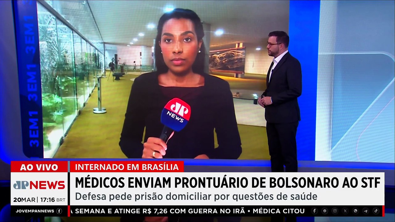 Médicos enviam prontuário de Jair Bolsonaro ao STF e defesa pede prisão domiciliar