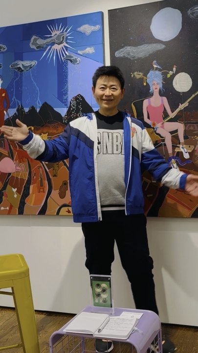 Nelson Wang attended the "Out Fair Sider Art 2026" art exhibition at Metropolitan Pavilio. 125 West 18th Street, New York, NY 10011, March 20, 2026.