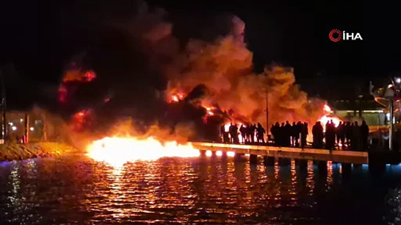 Bodrum Yalıkavak Marina’da Yangın Kabusu: 7 Motoryat yanarak battı