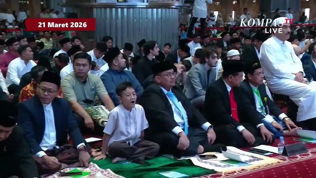 Detik-Detik Wapres Gibran Sekeluarga Tiba di Masjid Istiqlal Disambut Menag Nasaruddin
