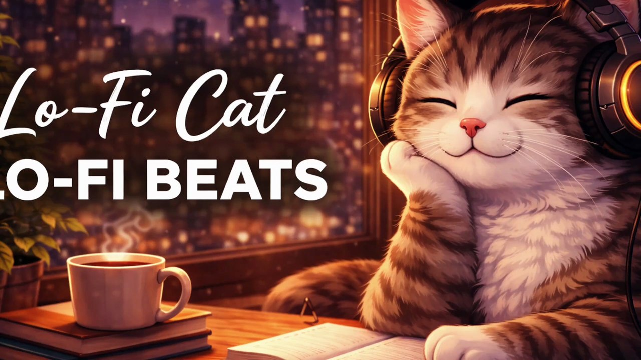 Fluffy Cat Lofi 🌿 Chill Beats for Studying, Relaxing & Late Night Focus