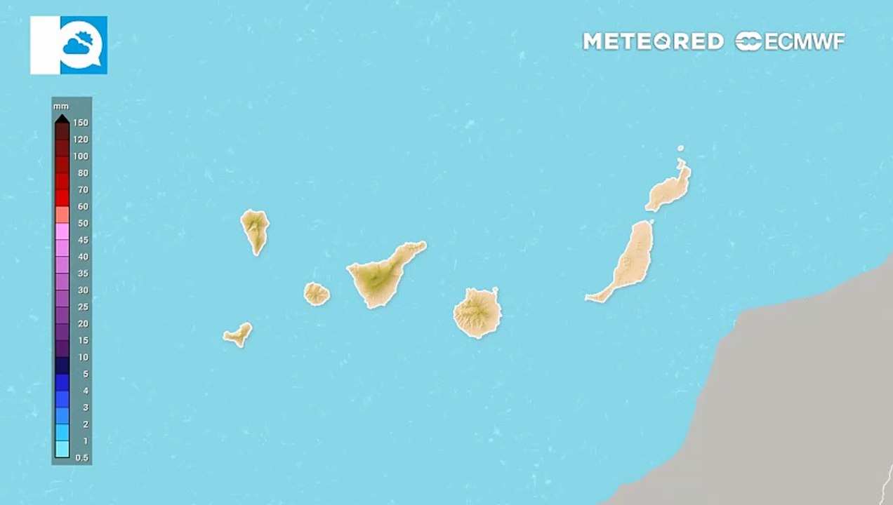Therese seguirá repartiendo precipitaciones en Canarias