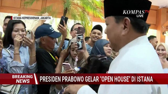 Momen Warga Nangis Curhat ke Presiden Prabowo saat Open House Idulfitri di Istana