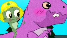 Kvaka’s Campfire Discovery: Meeting a T-Rex! 🦖🔥 | #Shorts #Animation