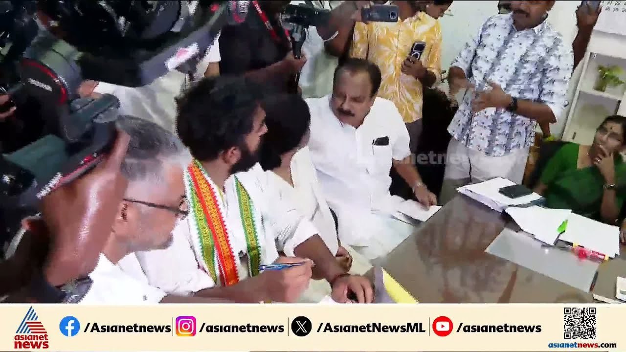 കോട്ടയം ആർഡിഒ ഓഫീസിലെത്തി നാമനിർദേശ പത്രിക സമർപ്പിച്ച് ചാണ്ടി ഉമ്മൻ |Chandy Oommen