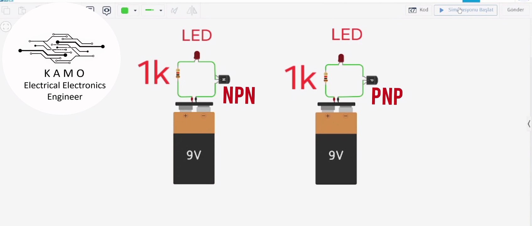 SIMPLE LED SWITCHING ON AND OFF