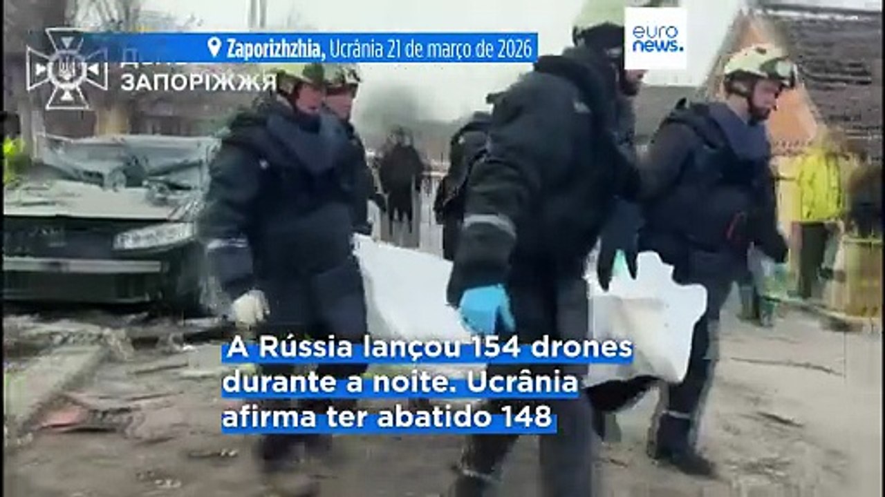 Rússia lança 154 drones contra Ucrânia, mata casal em casa e fere os filhos