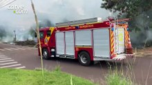 Corpo de Bombeiros combate incêndio em vegetação no Brasmadeira