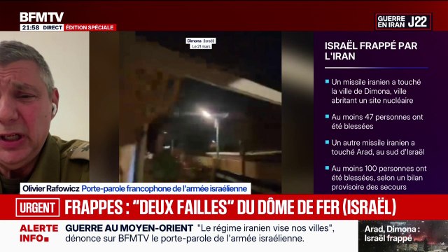 Nous allons continuer à frapper la tête du régime iranien, affirme Olivier Rafowicz, porte-parole francophone de l'armée israélienne