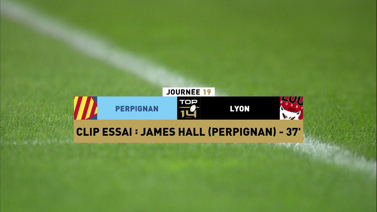 TOP 14 - Essai de James HALL (USAP) - USA Perpi...
