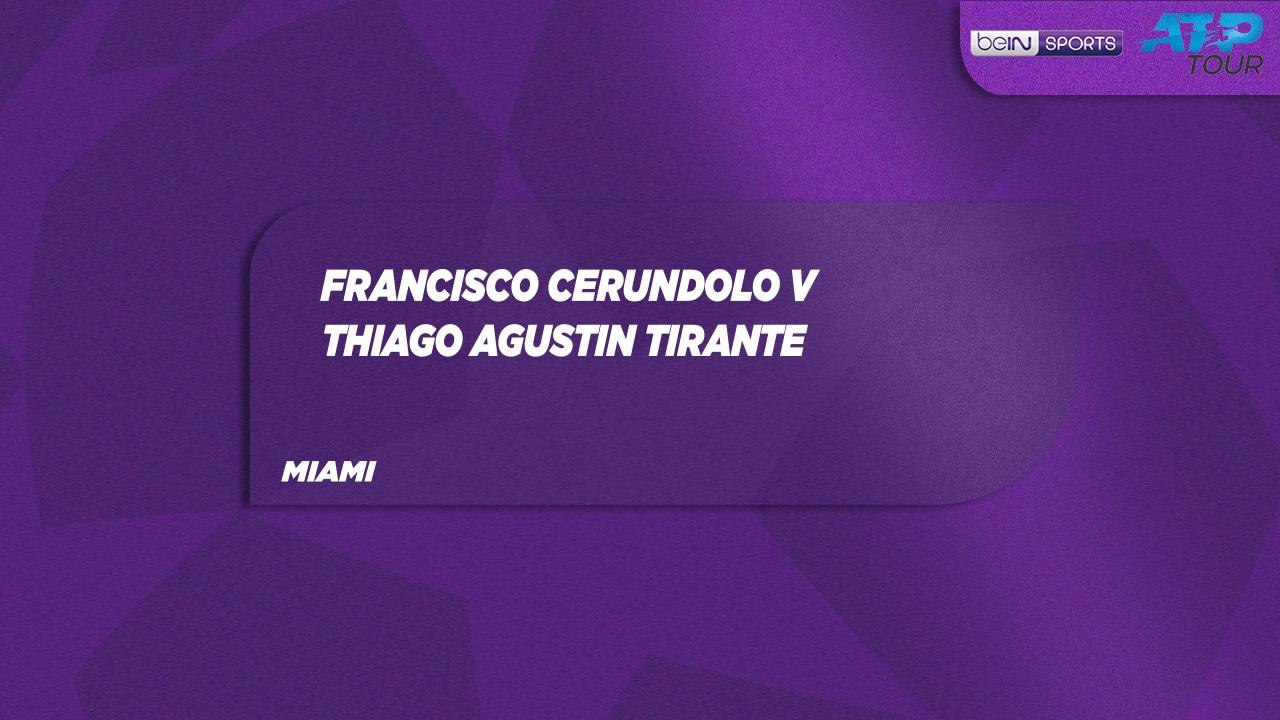 F. Cerundolo vs. T. Tirante Match Highlights Miami March 21, 2026
