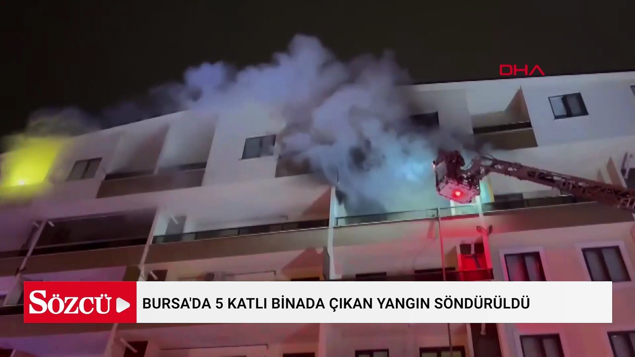 Bursa'da 5 katlı binada çıkan yangın söndürüldü