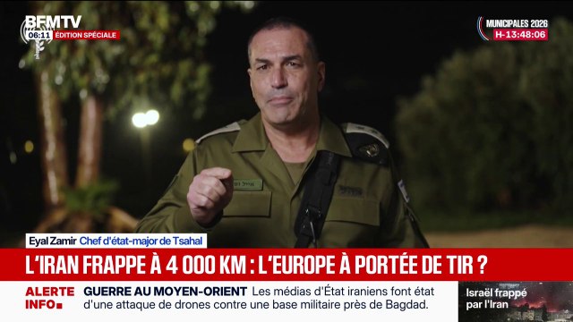 Guerre au Moyen-Orient: le chef d'état-major de Tsahal affirme que la portée des missiles iraniens permet d'atteindre les capitales européennes