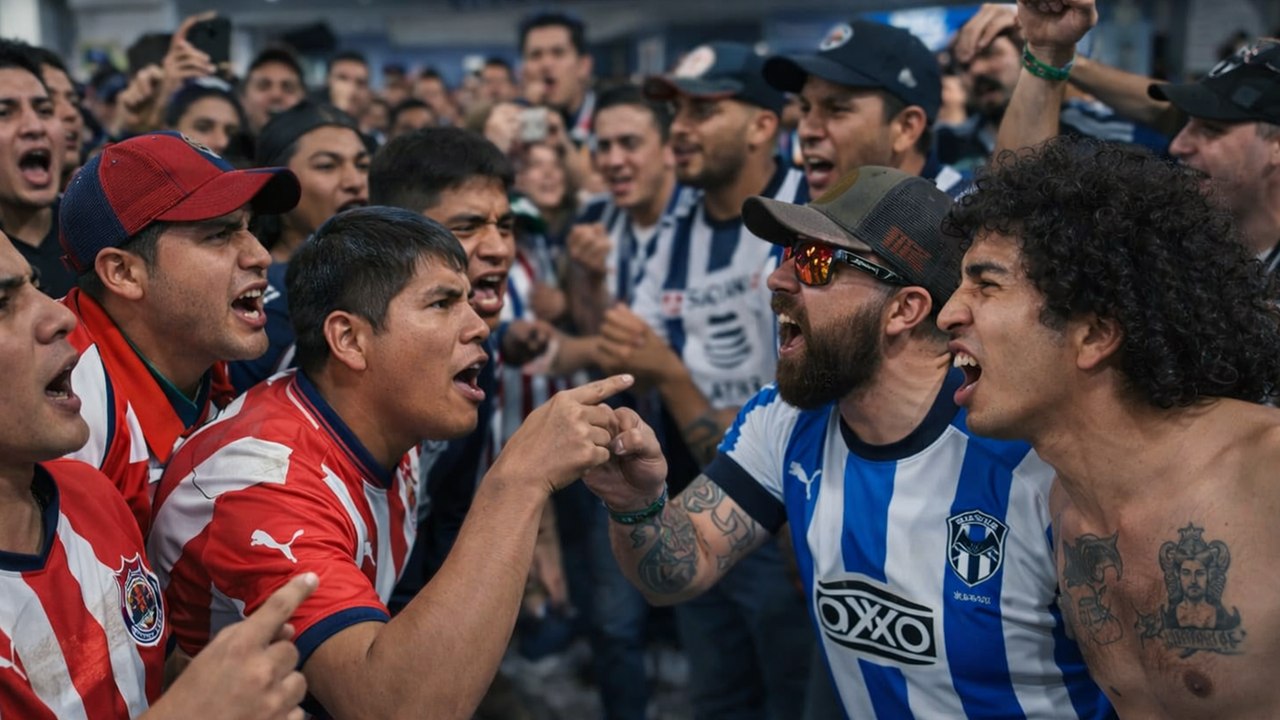 Afición de Rayados agrede a los de Chivas y partido termina en momento de violencia