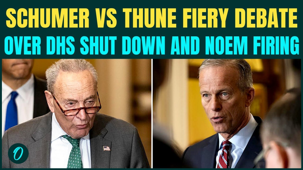 Schumer vs Thune EXPLODES In Senate Over DHS Shutdown | Thune REJECTS Schumer’s TSA Plan