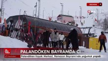 Erzurum'da Palandöken Kayak Merkezi Ramazan Bayramı'nda yoğunluk yaşadı