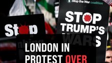 Protesters rally in London against US-Israeli strikes on Iran