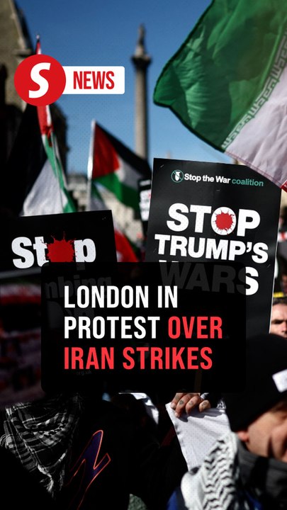 Protesters rally in London against US-Israeli strikes on Iran