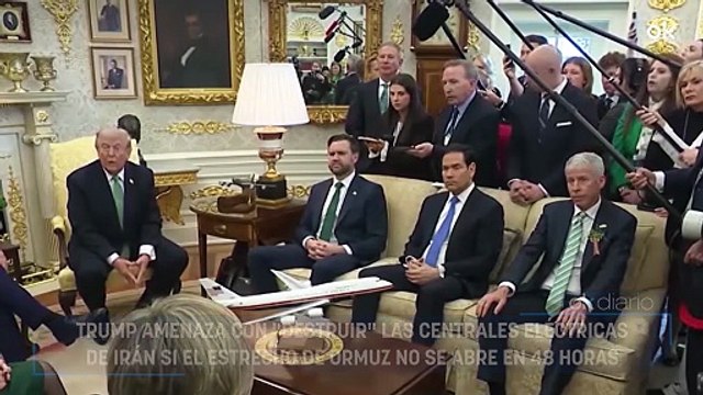 Trump amenaza con destruir las centrales eléctricas de Irán si el Estrecho de Ormuz no se abre en 48 horas