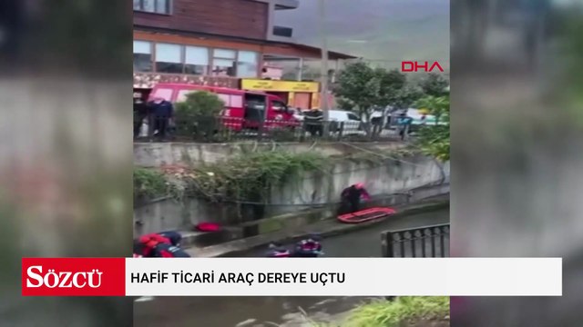 Hafif ticari araç dereye uçtu; 3 ölü, 2 yaralı