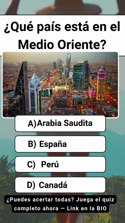🌍 Desafío de Geografía: ¿Qué país está en el Medio Oriente? 🤔