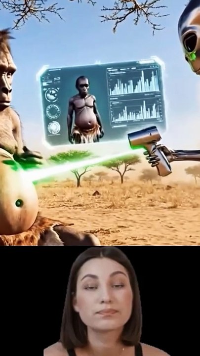 Un extraterrestre a enseigné à un homme primitif obèse des exercices pour éliminer la graisse du ventre