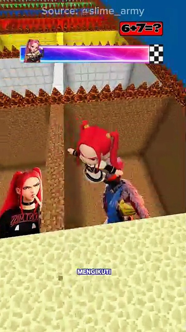 ⁣Kpop Demon Hunters Vs Squid Game Lava Jump Part 2 #roblox #minecraft #game