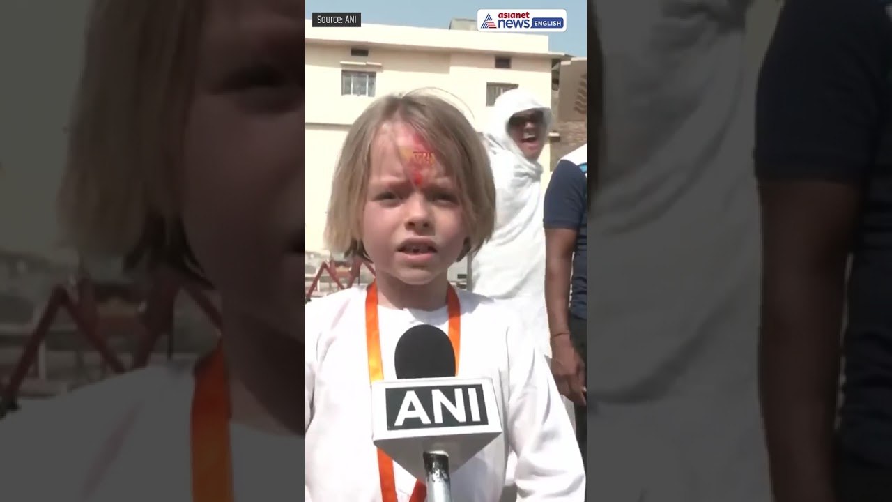 Ayodhya: Little German Devotee Praises Ram Temple Visit Despite Heat #shorts
