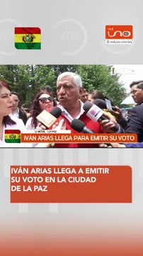 Iván Arias llegó a su recinto electoral en La Paz para emitir su voto