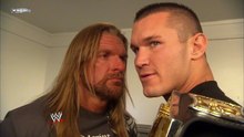 Triple H & Randy Orton confrontation before fatal 4 way main event! - Backlash 2008
