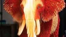 Majestic Matchstick Elephant Burns in Epic Slow Motion! 🐘 (Satisfying Fire Art)