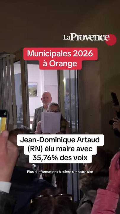 Résultats municipales 2026 à Orange : Jean-Dominique Artaud (RN) élu maire